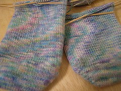 Watercolor socks closeup