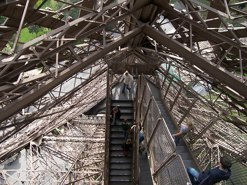 Eiffel Tower: Descending the Stairs