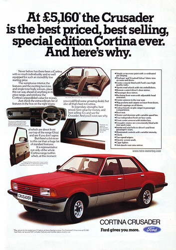 Ford Cortina Crusader Retro Advert The Sierra didn't come a moment too soon
