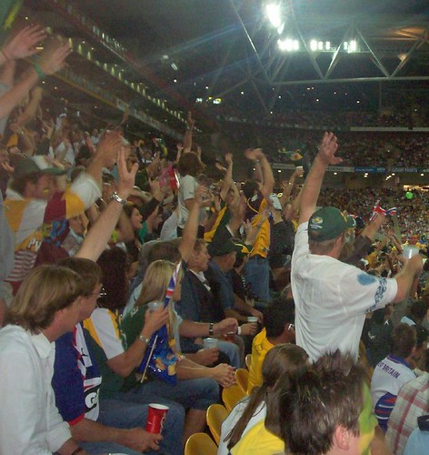 Mexican Wave makes its way down the edge of Lang Park - Kangaroos v British Lions Rugby League Test Match - Lang Park (Suncorp Stadium), Brisbane, Australia, November 18th 2006