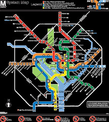 WMATA Subway Map, Washington, DC
