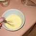 Roquefort and Honey Ice Cream - mixing yolks and milk
