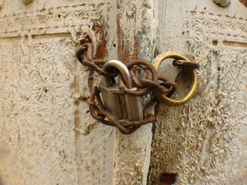 A lock in Buhara, Uzbekistan