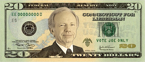 Joe on a $20 dollar bill