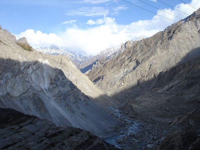 View of the mountains from the road from Gilgit to Besham on the Karakoram Highway