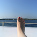 Ibiza - mon pied sur un bateau