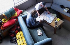 Steve and Andrew study routes