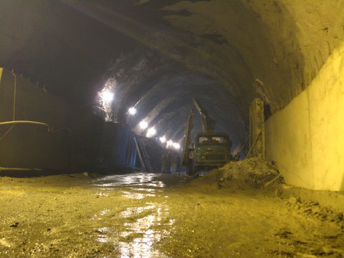 The 'open' Anzob Tunnel, Tajikistan