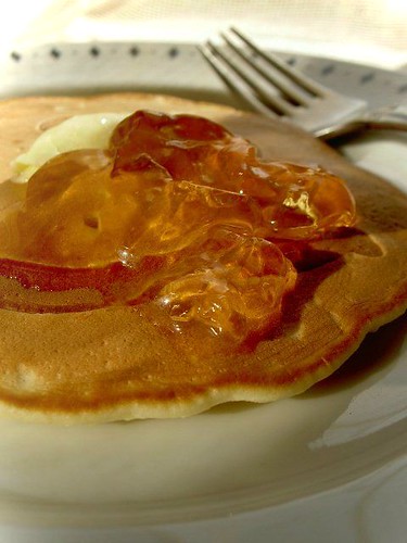 smiley pancake with apple jelly :D