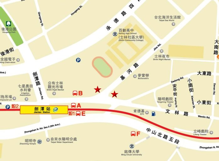 劍潭站地圖