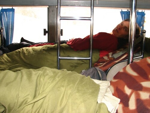 sleeper bus to Ali on route to Kailash