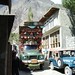 Karimabad main street with one of the Jeeps
