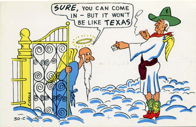 Postcard: Texan @ Gates of Heaven