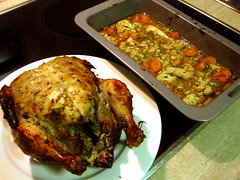 Rosemary Chicken: Chicken and Vegetable Side.