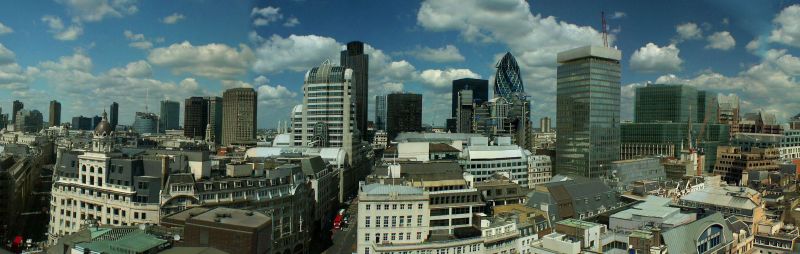 View from the top of the Monument over the City of London