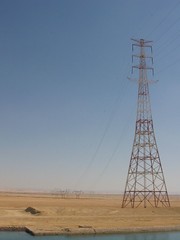 3815f Power lines crossing Suez