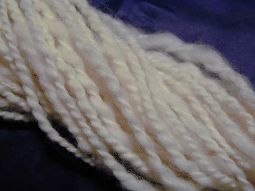 First 2-ply yarn - White Coopworth