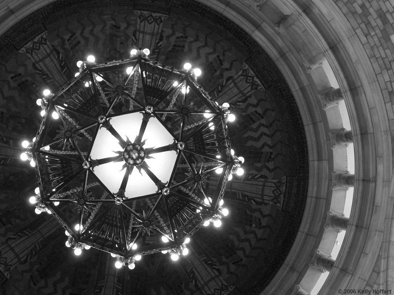 Chandelier and Dome in Nebraska State Capitol
