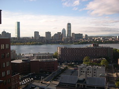 View across the river to Boston