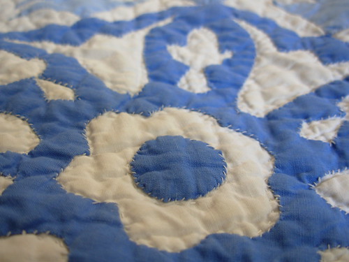 Blue Quilt Stitching
