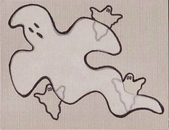 halloween cards: grey ghosts