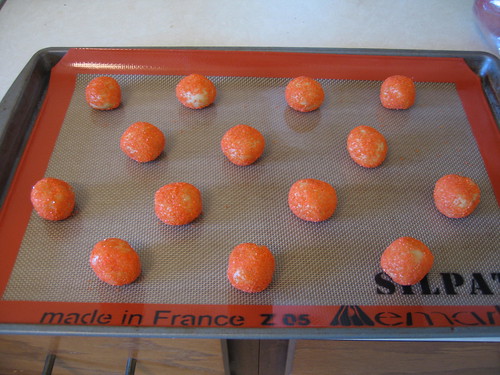Halloween cookies before baking ... on my new pwecious Silpat that works sooo well!!!