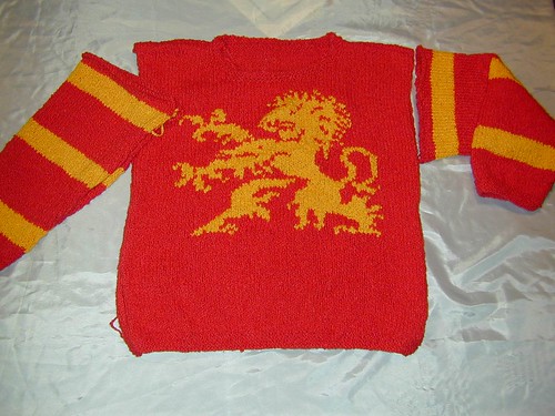 Harry Potter Sweater - finished - ready to seam