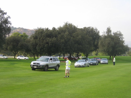 Parking on the golf course