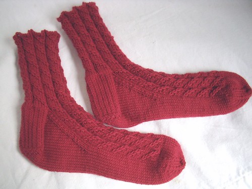 cable twist socks without feet