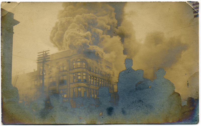 Postcard:  Hotel Fire