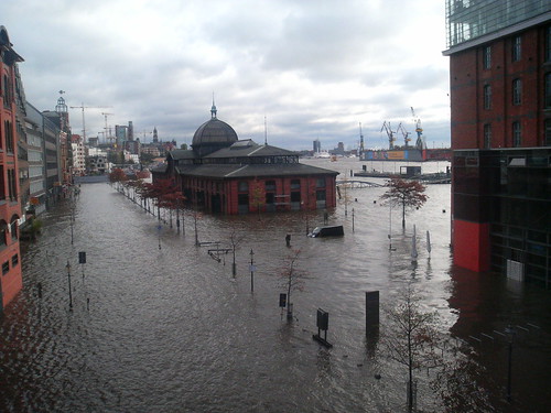 Hamburg, flooded.