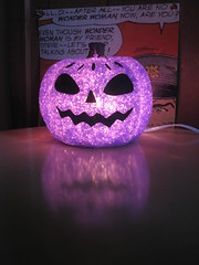 Lit purple pumpkin