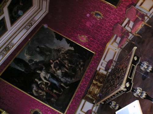 Marble Table and paintings inside Nymphenburg Palace