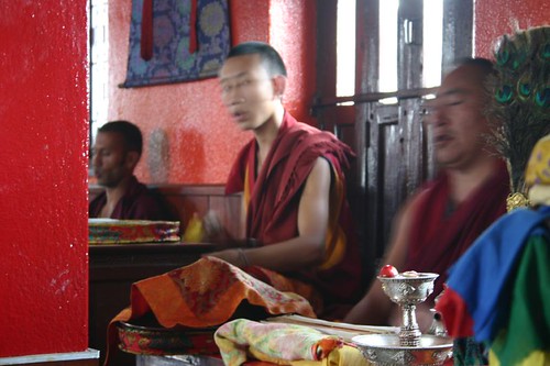 Monks at a Swayambunath monastery, Kathmandu