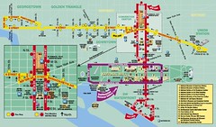Map of the Downtown Circulator routes
