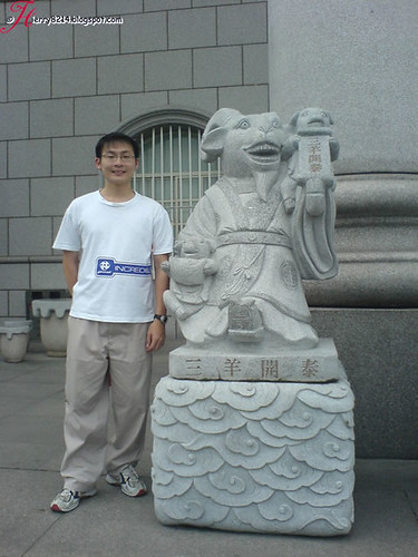 Goat Statue and me