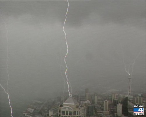 Lightning Hits Seattle