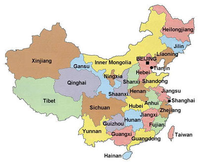 map of china provinces. map of china, originally