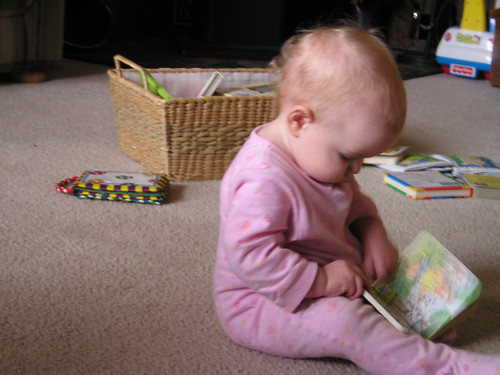 Abby with books