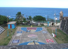 Basketball court by the fortress