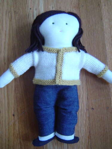 doll in jeans & cardigan