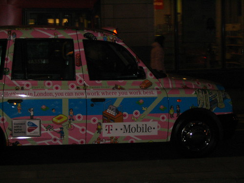 ipub carte publicitaire de Ge et Jean ju Europe 2006 london cab