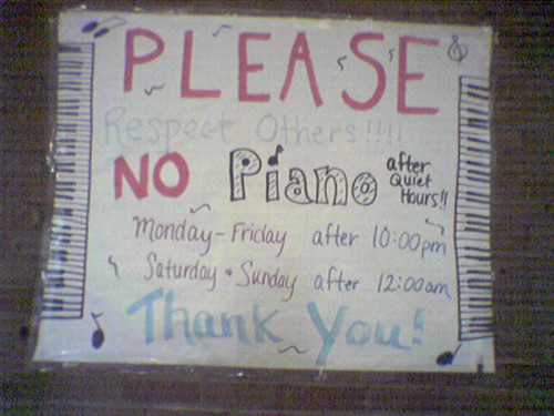 Please.  NO PIANO