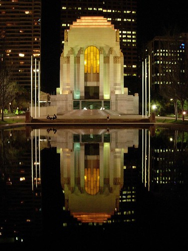 Anzac Memorial Reflection from the pond