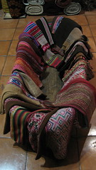 washbasin full of woven textiles (las pallas)