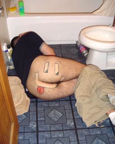 Passed out bathroom