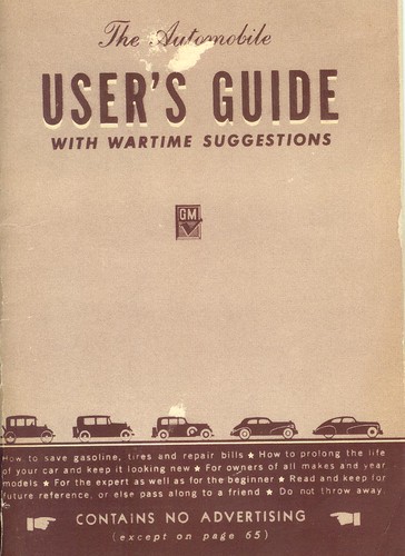 The Automobile User's Guide With Wartime Suggestions