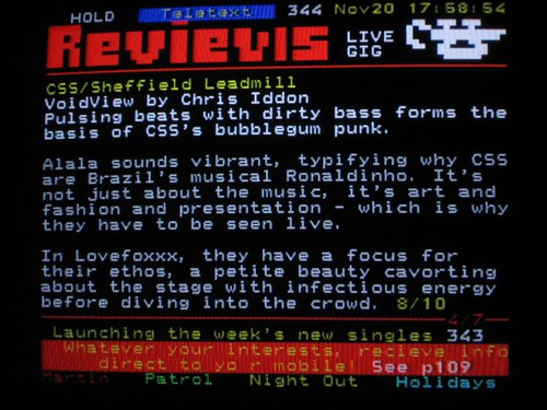 CSS review on teletext