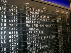 FRA's flight status board