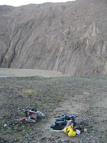 Sleeping in the open near Ayni, Tajikistan